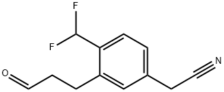 4-(Difluoromethyl)-3-(3-oxopropyl)phenylacetonitrile Structure