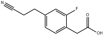 4-(2-Cyanoethyl)-2-fluorophenylacetic acid Structure