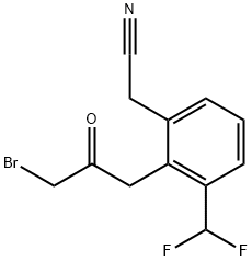 2-(3-Bromo-2-oxopropyl)-3-(difluoromethyl)phenylacetonitrile Structure