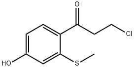 4-(3-Chloropropanoyl)-3-(methylthio)phenol 구조식 이미지