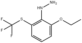 1-(2-Ethoxy-6-(trifluoromethylthio)phenyl)hydrazine Structure