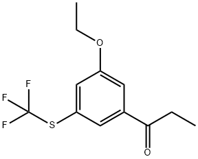 1-(3-Ethoxy-5-(trifluoromethylthio)phenyl)propan-1-one Structure