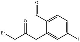 2-(3-Bromo-2-oxopropyl)-4-iodobenzaldehyde Structure