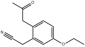 5-Ethoxy-2-(2-oxopropyl)phenylacetonitrile Structure