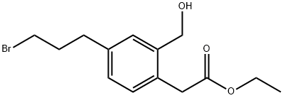 Ethyl 4-(3-bromopropyl)-2-(hydroxymethyl)phenylacetate Structure