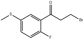 3-Bromo-1-(2-fluoro-5-(methylthio)phenyl)propan-1-one Structure