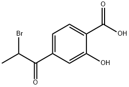 4-(2-Bromopropanoyl)-2-hydroxybenzoic acid Structure