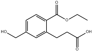 Ethyl 2-(2-carboxyethyl)-4-(hydroxymethyl)benzoate Structure