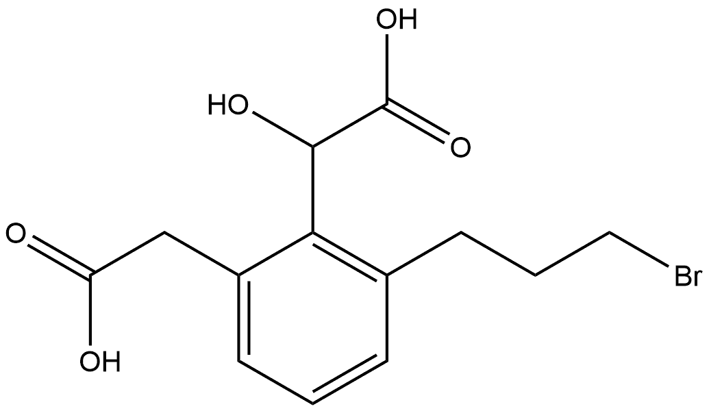 2-(3-Bromopropyl)-6-(carboxymethyl)mandelic acid Structure