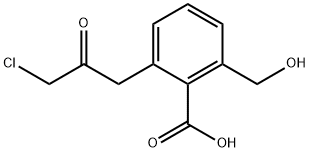 2-(3-Chloro-2-oxopropyl)-6-(hydroxymethyl)benzoic acid Structure