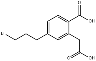 5-(3-Bromopropyl)-2-carboxyphenylacetic acid Structure