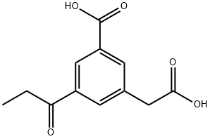 3-Carboxy-5-propionylphenylacetic acid Structure