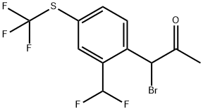 1-Bromo-1-(2-(difluoromethyl)-4-(trifluoromethylthio)phenyl)propan-2-one Structure