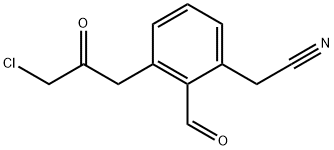 3-(3-Chloro-2-oxopropyl)-2-formylphenylacetonitrile Structure