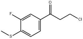 3-Chloro-1-(3-fluoro-4-(methylthio)phenyl)propan-1-one Structure