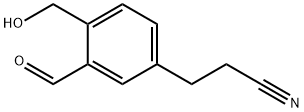 3-(3-Formyl-4-(hydroxymethyl)phenyl)propanenitrile Structure