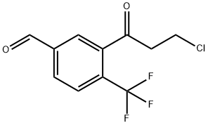 3-(3-Chloropropanoyl)-4-(trifluoromethyl)benzaldehyde Structure