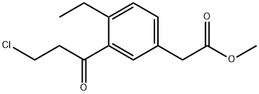 Methyl 3-(3-chloropropanoyl)-4-ethylphenylacetate Structure