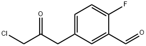 5-(3-Chloro-2-oxopropyl)-2-fluorobenzaldehyde Structure