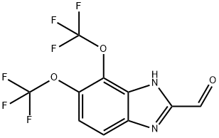 4,5-Bis(trifluoromethoxy)-2-formyl-1H-benzimidazole Structure