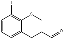 3-(3-Iodo-2-(methylthio)phenyl)propanal Structure