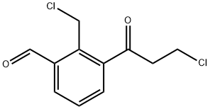 2-(Chloromethyl)-3-(3-chloropropanoyl)benzaldehyde Structure