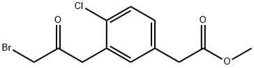 Methyl 3-(3-bromo-2-oxopropyl)-4-chlorophenylacetate Structure