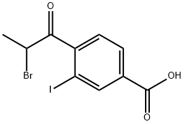 4-(2-Bromopropanoyl)-3-iodobenzoic acid Structure