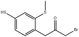 4-(3-Bromo-2-oxopropyl)-3-(methylthio)thiophenol Structure