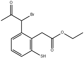 Ethyl 2-(1-bromo-2-oxopropyl)-6-mercaptophenylacetate Structure