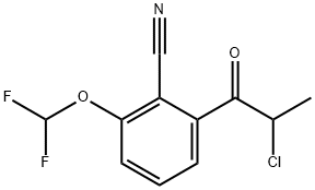 2-(2-Chloropropanoyl)-6-(difluoromethoxy)benzonitrile Structure