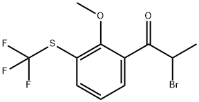 2-(2-Bromopropanoyl)-6-(trifluoromethylthio)anisole Structure