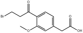 4-(3-Bromopropanoyl)-3-methoxyphenylacetic acid Structure