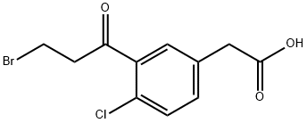 3-(3-Bromopropanoyl)-4-chlorophenylacetic acid Structure