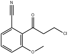 2-(3-Chloropropanoyl)-3-methoxybenzonitrile Structure