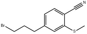 4-(3-Bromopropyl)-2-(methylthio)benzonitrile Structure