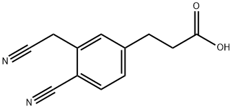 5-(2-Carboxyethyl)-2-cyanophenylacetonitrile Structure