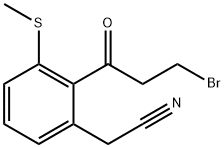 2-(3-Bromopropanoyl)-3-(methylthio)phenylacetonitrile Structure