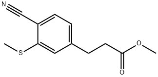 Methyl 3-(4-cyano-3-(methylthio)phenyl)propanoate Structure