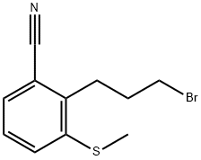 2-(3-Bromopropyl)-3-(methylthio)benzonitrile Structure