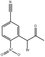 3-(1-Bromo-2-oxopropyl)-4-nitrobenzonitrile Structure