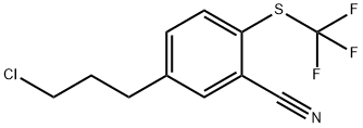 5-(3-Chloropropyl)-2-(trifluoromethylthio)benzonitrile Structure