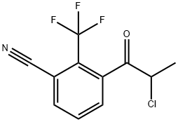 3-(2-Chloropropanoyl)-2-(trifluoromethyl)benzonitrile Structure