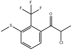 2-Chloro-1-(3-(methylthio)-2-(trifluoromethyl)phenyl)propan-1-one Structure