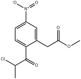 Methyl 2-(2-chloropropanoyl)-5-nitrophenylacetate Structure