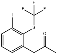 1-(3-Iodo-2-(trifluoromethylthio)phenyl)propan-2-one Structure