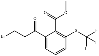 Methyl 2-(3-bromopropanoyl)-6-(trifluoromethylthio)benzoate Structure