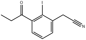 2-Iodo-3-propionylphenylacetonitrile Structure