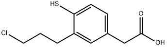 3-(3-Chloropropyl)-4-mercaptophenylacetic acid Structure