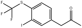 1-(3-Iodo-4-(trifluoromethylthio)phenyl)propan-2-one Structure